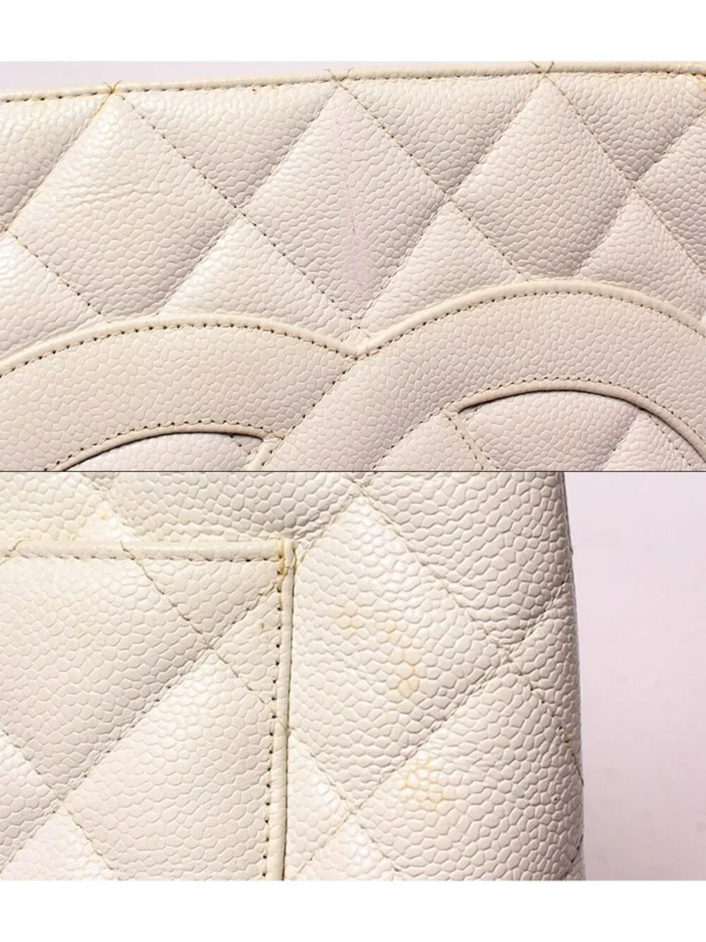 Chanel Tote Shoulder Bag Silver Stand Quilted
